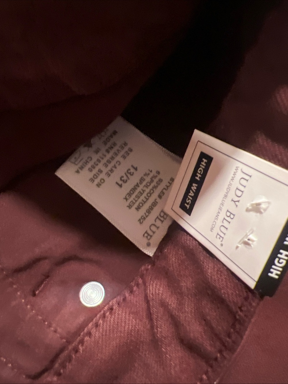 Judy Blue Wide-Leg Jeans in Brick Red - Picture 8 of 8